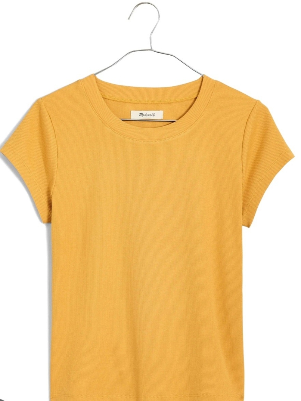Madewell Mustard Yellow Short Sleeve Crew Tee